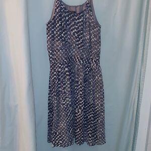 Elegant Black and Gray Patterned Dress From Banana Republic Size 4